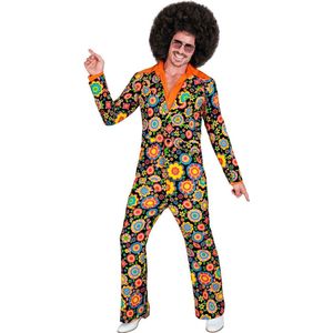 W WIDMANN MILANO Party Fashion - Kostuum jaren 60-pak, jas en broek, hippie, reggae, flower power, disco fever, slagmove