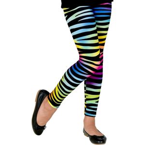 Widmann - Leggings - Tijgerprint - Neon Bont - 80's - Dierenprint - Meisjes