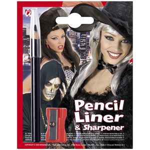 WIDMANN - Schmink Potlood - Zwart - Voor Volwassenen - Halloween Make-up