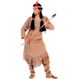 Widmann - Kostuum Cheyenne - Jurk - Bruin - Inclusief Riem en Hoofdband met Veer