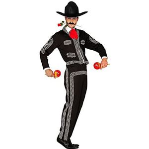 Widmann - Spaans & Mexicaans Kostuum - Mexicaanse Mariachi - Man - Zwart - Small - Carnavalskleding - Verkleedkleding