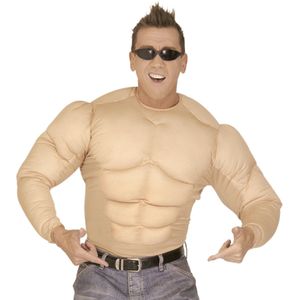 Carnavalsblouse - Beige - Katoen - Extra Gevoerd Voor Effect