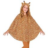 W WIDMANN MILANO Party Fashion 48158 - kinderkostuum giraf, poncho met capuchon, sprei, themafeest, carnaval