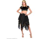 Widmann - 48623 - Chiffonrok - Zwart - Kostuumaccessoire - Buikdansen - Carnaval