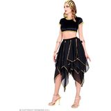 Widmann - 48623 - Chiffonrok - Zwart - Kostuumaccessoire - Buikdansen - Carnaval
