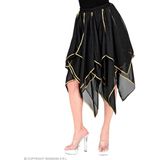 Widmann - 48623 - Chiffonrok - Zwart - Kostuumaccessoire - Buikdansen - Carnaval