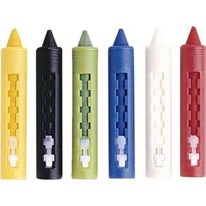 Set van 6 gekleurde make-up kwasten