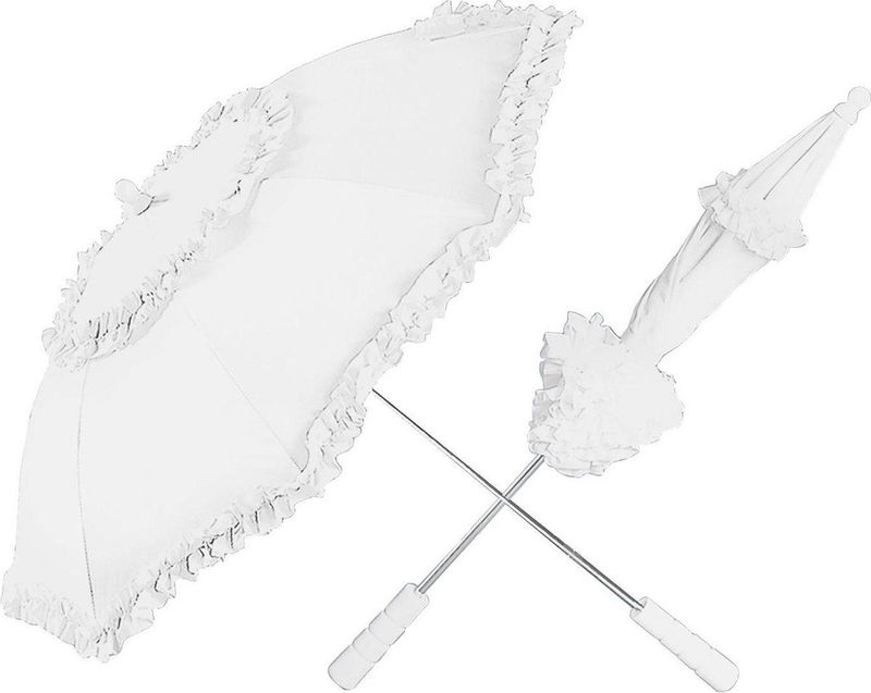 WIDMANN - Wit Zonnescherm - Accessoire - Wit - Kant