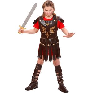 Widmann - Strijder (Oudheid) Kostuum - Romeinse Gladiator Kind Kostuum Jongen - Bruin - Maat 140 - Carnavalskleding - Verkleedkleding