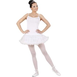 WIDMANN 76401 – Eerste Ballerina-kostuum, versie: wit, maat S, Wit.