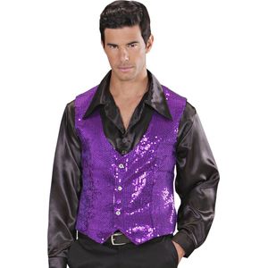 Heren ""PURPLE SEQUIN VEST"" - (XL)