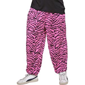 Baggy Broek 80's zebra roze