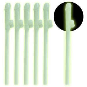 WIDMANN - Set van ondeugende lichtgevende fluo rietjes - Decoratie > Rietjes