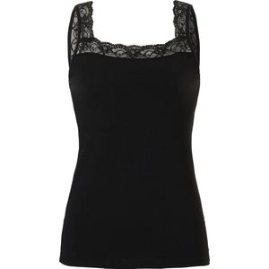 Cotonella - Dames Hemd met Kant - Zwart