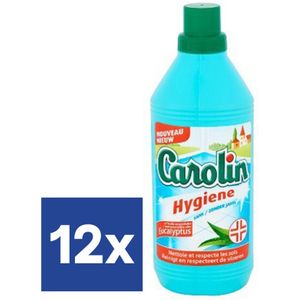 Carolin Vloerreiniger Hygiene Eucalyptus (Voordeelverpakking) - 12 x 1 l
