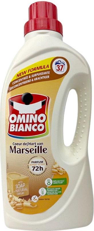 Omino Bianco Marseille wasmiddel, 37 doseringen, fles van 1,48 l