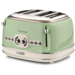 Ariete 0156/04 - Vintage broodrooster - 4 sleuven - 1630W - 6 standen - Groen