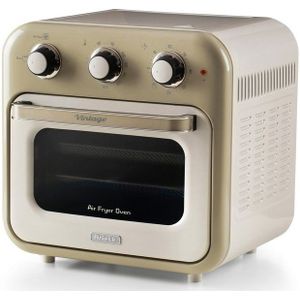 Ariete 4632/03 Vintage Airfryer & Oven - 16 liter - 1400 Watt - timer - draaispit - roterende mand - beige