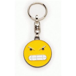 Emoji metalen sleutelhanger- pouting face