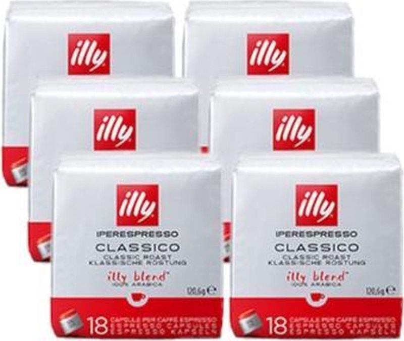 Illy - Iperespresso Classico - Koffiecapsules - 6 x 18 Stuks