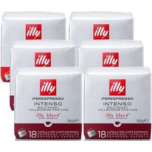 Illy - Iperespresso Intenso - Koffiecapsules - 6 x 18 stuks