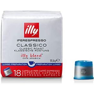 Illy - Iperespresso Lungo - Koffiecups - Blauw - 18 Stuks