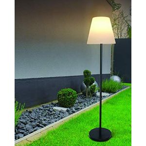 Led-vloerlamp op zonne-energie. Hoogte: 150 cm, voor buiten IP66. Met afstandsbediening: keuze uit wit en 7 kleuren. Draadloos voor tuin, terras