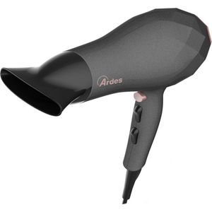 ARDES | ARPHON02 Haardroger voor haar Stylo, 2200 W, compacte haardroger voor thuis/reizen, haardroger met 2 accessoires, diffuser en luchtconcentrator, haardroger met afneembaar filter, haak en lange