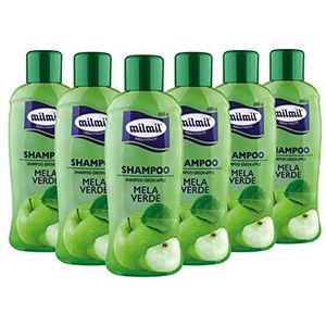 Milmil Neutrale shampoo, groene appelgeur, geschikt voor vettig haar, 6 x 1000 ml