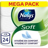 Nalys Soft Hybride Toiletpapier in 80% Recycled Folie 2-laags 24 stuks