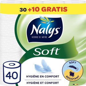 Nalys Soft Wit Toiletpapier - 2 Lagen - 40 Rollen