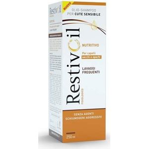 RestivOil Fysiologische voedende shampoo voor haar, fysiologische olie, hydraterende werking, herstellende bescherming voor droog en mat haar, 250 ml