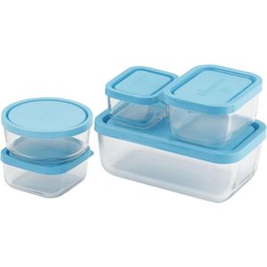 Bormioli Rocco - Frigoverre - Vershoudbakjes - Blauw - 5-Delig