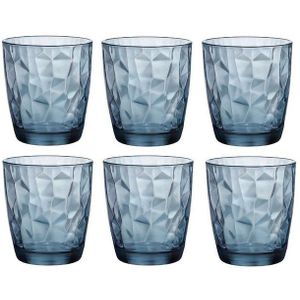 Bormioli Rocco - Diamond - Waterglas - Blauw - Set van 6