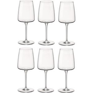 Bormioli Rocco witte wijnglas NEXO, glas, 38 cl, Ø 81,5 mm, transparant, 6 stuks - transparant Glas 555444