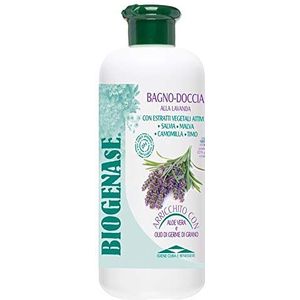 Biogenase - Lavendel Douchegel - Natuurlijke Body Wash Verrijkt Met Aloë Vera En Tarwekiemextracten - Hydraterende En Ontspannende Badgel, Voor De Gevoelige Huid - Vrij Van Parabenen - 500 ml