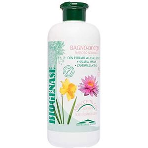 BIODERM BIODERMOCOSMETICI,Biogenase - Ontspannende, Hydraterende En Verzachtende Douchegel Met Narcis En Waterlelie - Natuurlijke Body Wash Verrijkt Met Extracten Van Aloë Vera - Maakt De Huid Glad En Zacht Wit,Geel en Lila - 500 ml