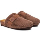Klomp Scholl Women Alaska 3.0 Synthetic Fur Gr Brown-Schoenmaat 35