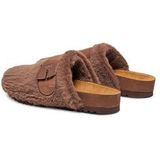 Klomp Scholl Women Alaska 3.0 Synthetic Fur Gr Brown-Schoenmaat 35