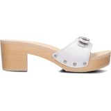 Scholl - Pescura Ibiza - Slipper - White - 100% Leer - Verstelbare Gesp