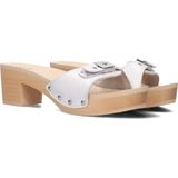 Scholl - Pescura Ibiza - Slipper - White - 100% Leer - Verstelbare Gesp