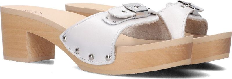 Scholl - Pescura Ibiza - Slipper - White - 100% Leer - Verstelbare Gesp