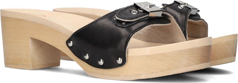 Scholl - Pescura Ibiza - Slipper - Black - 100% Leer - Verstelbare Gesp