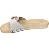 Scholl - Pescura Flat - Slipper - White - 100% Leer - Verstelbare Gesp