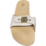 Scholl - Pescura Flat - Slipper - White - 100% Leer - Verstelbare Gesp