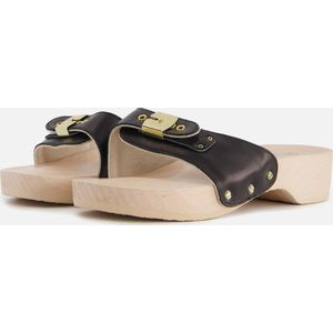 Scholl Slipper Pescura Heel Zwart
