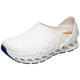 Scholl Evoflex professionele sanitaire clogs voor dames en heren, ultralicht en comfortabel, met verstelbare riem, antislipzool, uitneembare inlegzool van traagschuim met antibacteriële voering, Wit,