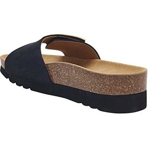 SCHOLL MONTEREY MULE zwart dames pantoffels klittenbandsluiting, zwart., 37 EU