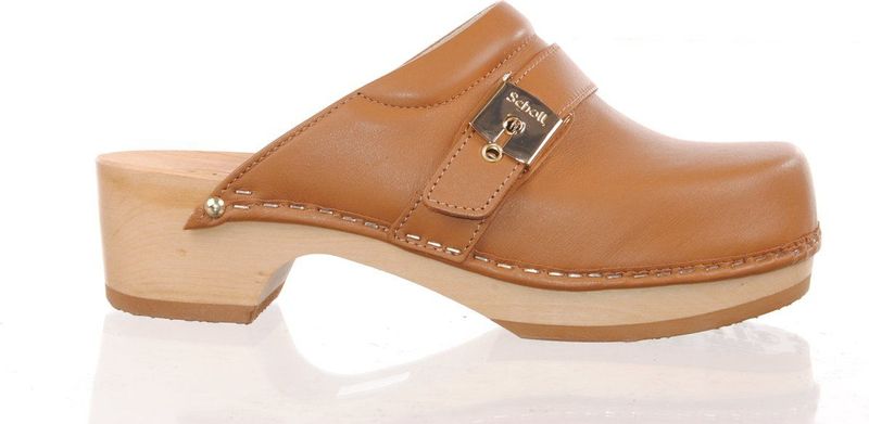 Klomp Scholl Women Pescura Clog 50 Cognac