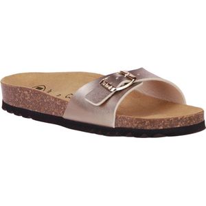 Scholl - Gezondheidsslippers - Goud - Normale Pasvorm - Verstelbaar met Gespsluiting